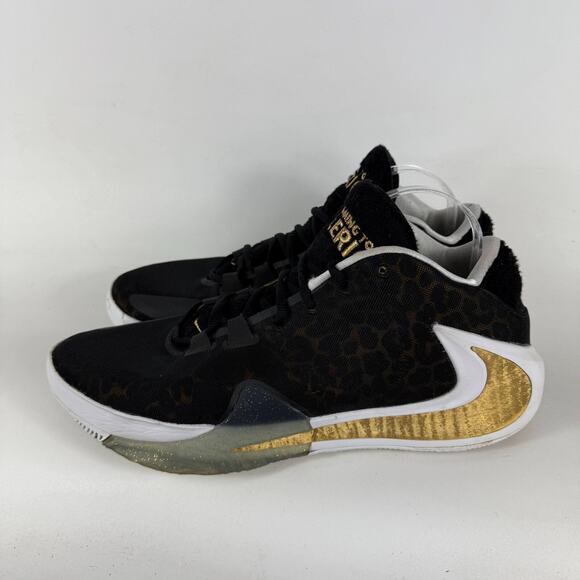 Nike Zoom Freak 1 Athletic Sneakers Men's 13 Black Cheetah Print Lace Up Low Top - Picture 5 of 10